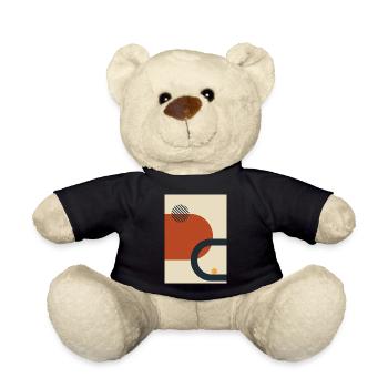 Bunte Moderne Abstrakte Formen Kunst Collage #8 - Teddy - Schwarz - Vorne