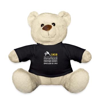 Lustige Sprüche Fahrrad mountainbike radeln humor - Teddy - Schwarz - Vorne