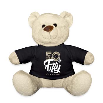 50 years Fifty birthday gift 50 years - Teddy Bear - black - Front