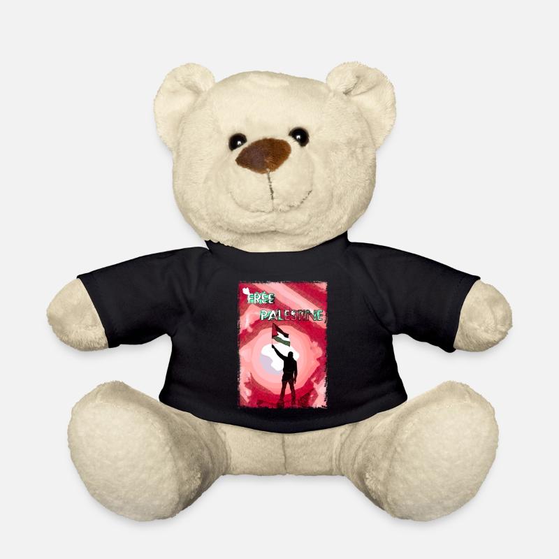 Drapeau de la Palestine libre P5 - Nounours - noir