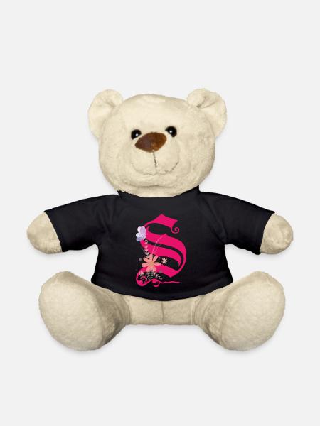 Buchstabe S - Teddy - Schwarz