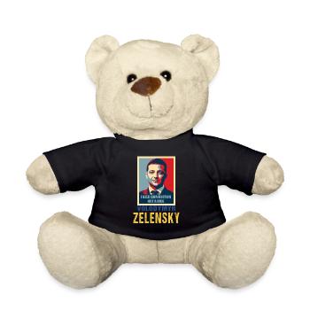I need ammunition, not a ride, Volodymyr Zelensky - Teddy Bear - black - Front