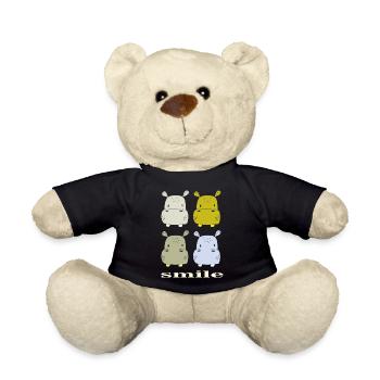 hippo smile - Teddy Bear - black - Front