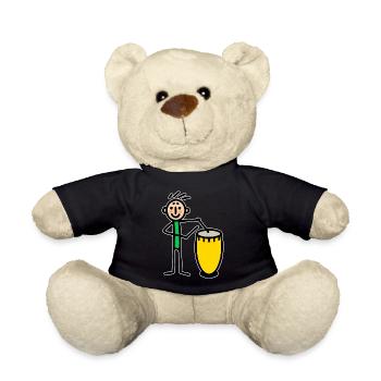 Drummer Drummer plays Congas Djembe - Teddy Bear - black - Front
