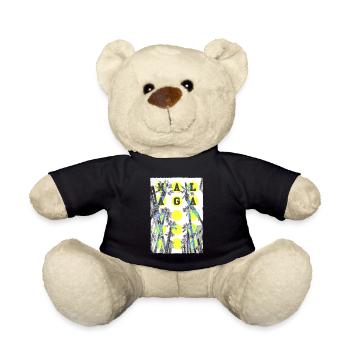 Malaga Spain City Skyline Home Love Holidays - Teddy Bear - black - Front