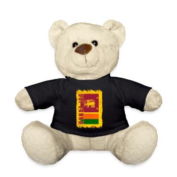 Sri Lanka Flagge - Teddy - Schwarz - Vorne