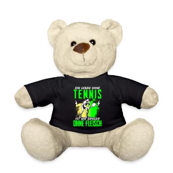 Leben Ohne Tennis Grillen Ohne Fleisch - Teddy - Schwarz - Vorne