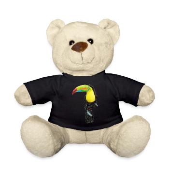 Bird ~ the Toucan - Teddy Bear - black - Front