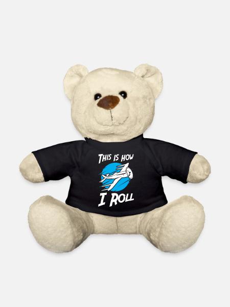 This is How I Roll Airline Flying - Teddy - Schwarz