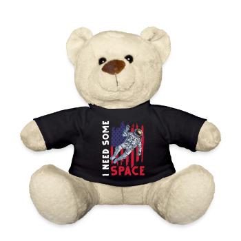 Outer space astronomy spaceship earth - Teddy Bear - black - Front