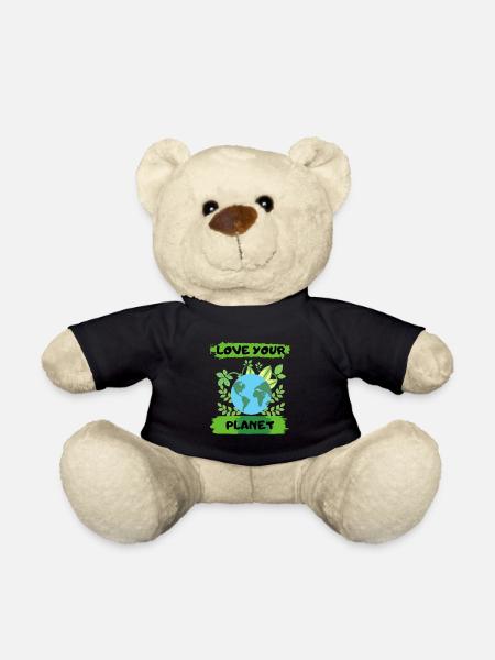 Aimer la planète Protection de l’environnement Amoureux de la nature - Nounours - noir