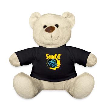 Motorschlitten Astronaut fliegt durch die Wolken - Teddy - Schwarz - Vorne