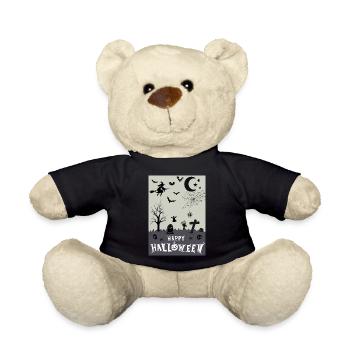 Happy Halloween - Teddy - Schwarz - Vorne