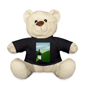 Bordeaux, France - Teddy Bear - black - Front