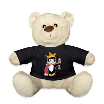 Cool Seabird Penguin Bird Sea Animal - Teddy Bear - black - Front