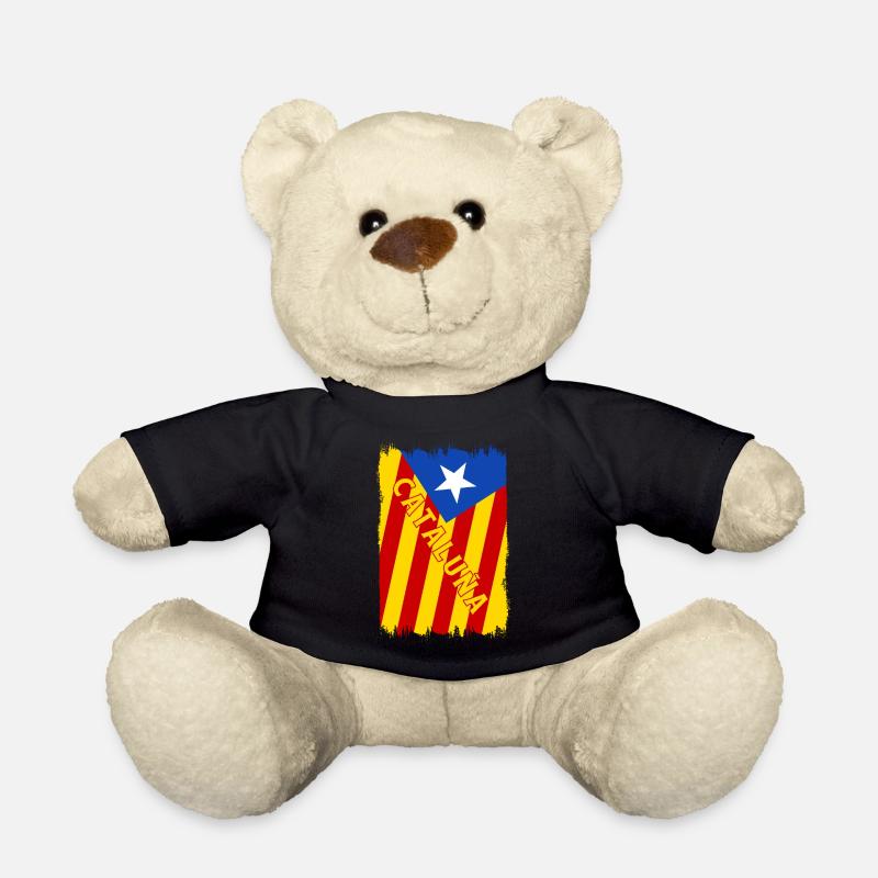 Katalonien Flaggen Design - Teddy - Schwarz