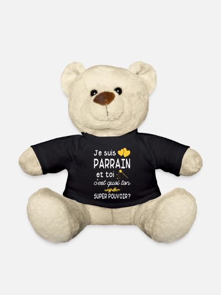 je suis parrain / super parrain / humour parrain - Nounours - noir