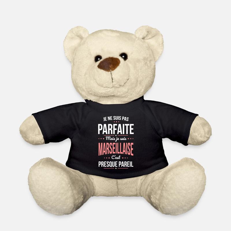 Je ne suis pas parfaite mais je suis Marseillaise - Nounours - noir