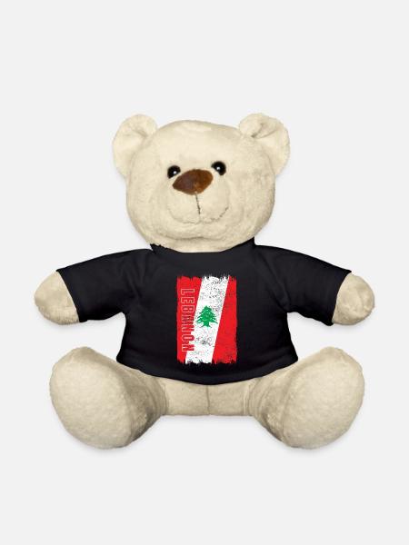 Libanon Vintage Flagge - Teddy - Schwarz