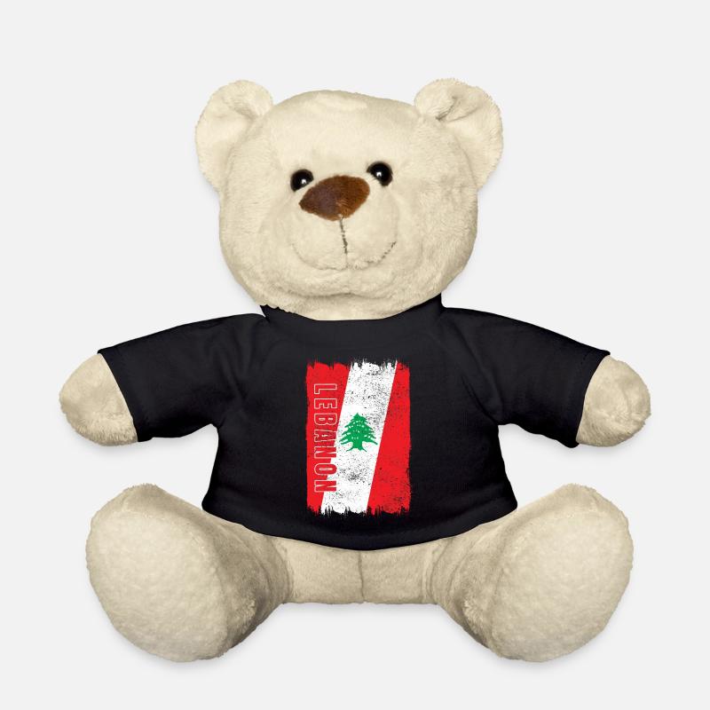 Libanon Vintage Flagge - Teddy - Schwarz