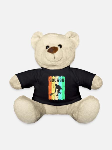 Squash Sport Design - Teddy Bear - black