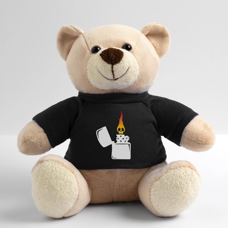 flaming skull and white lighter Teddy Bear