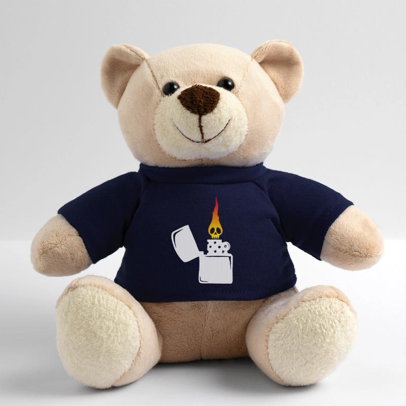 flaming skull and white lighter Teddy Bear
