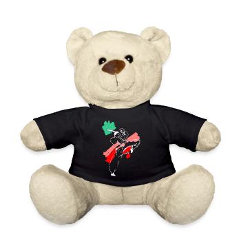 Kungfu Kämpfer Figur - Shaolin Stil - Teddy - Schwarz - Vorne