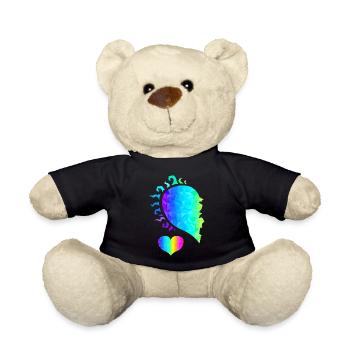 Coeur Demi-Amour Valentin - Nounours - noir - Devant