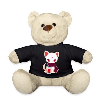 Monu die kleine Katze - Teddy - Schwarz - Vorne