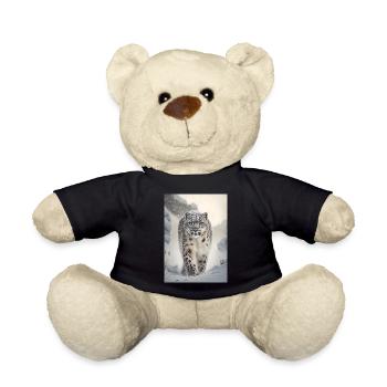 Snow Leopard - Teddy Bear - black - Front