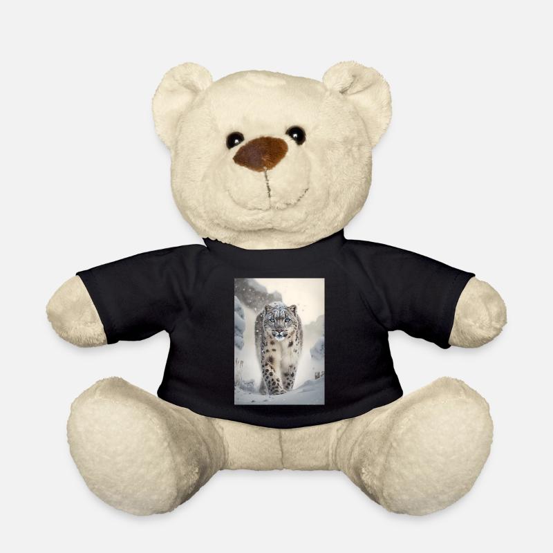 Schneeleopard - Teddy - Schwarz