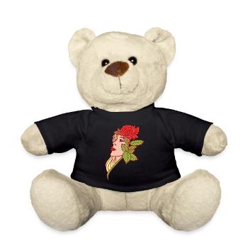 The Lady and the Rose - Teddy Bear - black - Front