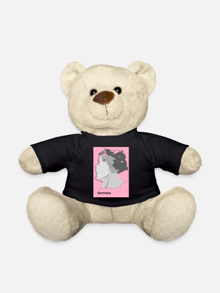 Germany in Gradient with Artist's Motif - Teddy Bear - black