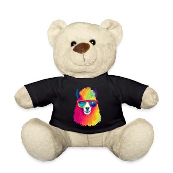 Oxy the spectacled llama - Teddy Bear - black - Front
