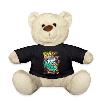 Graffiti-Stil Splash Hip Hop Farben Maler Farbe - Teddy - Schwarz - Vorne