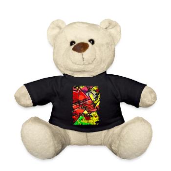 Graffiti style Splash hip hop colors painter color - Teddy Bear - black - Front