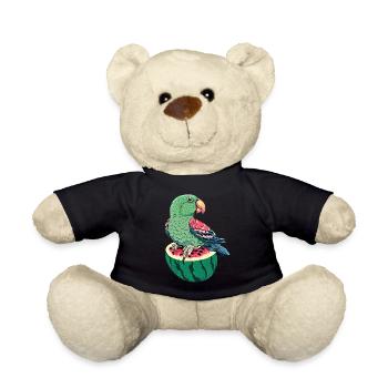 Seltener Papagei auf Wassermelone - Teddy - Schwarz - Vorne