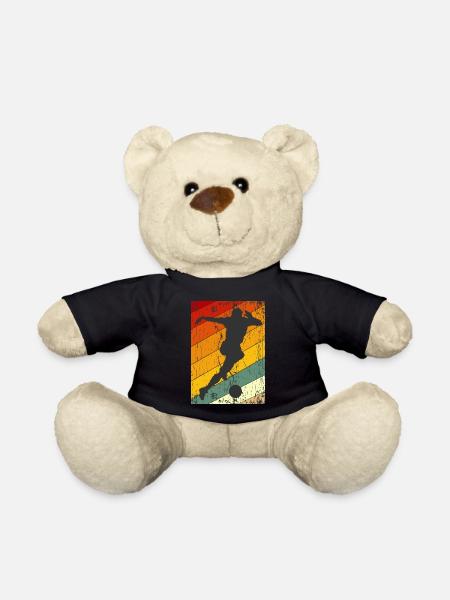 Vintage coucher de soleil Cadeau de football - Nounours - noir