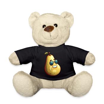 Cool kawaii bulb with sunglasses – Funny - Teddy Bear - black - Front
