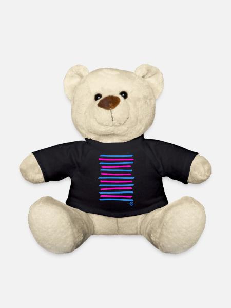 Sprayed graffiti lines, printing color freely selectable - Teddy Bear - black