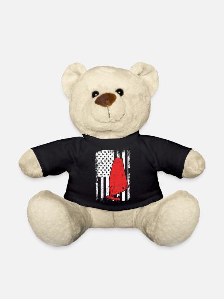 Windsurfen USA Flagge - Teddy - Schwarz