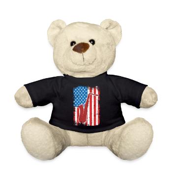 4 juillet, saxophone américain - Nounours - noir - Devant