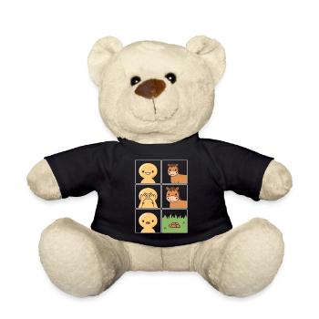 Horses Horse Manure Design for Owners of Horses - Teddy Bear - black - Front