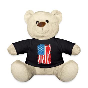 Installateur Drapeau des États-Unis - Nounours - noir - Devant