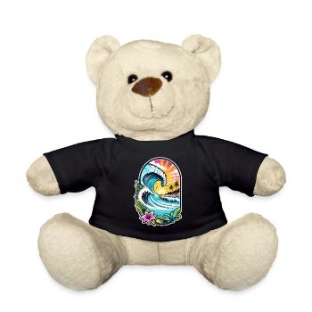 surf plage palmier soleil vacances - Nounours - noir - Devant