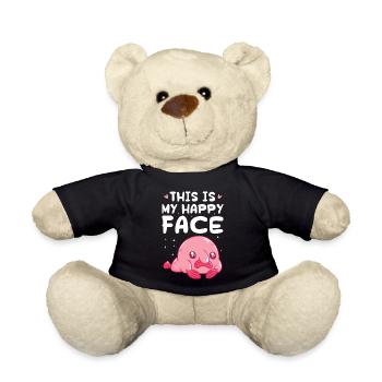 C’est mon visage heureux Conception pour une blague d’animaux - Nounours - noir - Devant