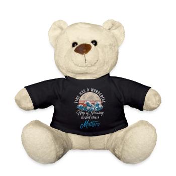 Clock Life Art - Teddy Bear - black - Front