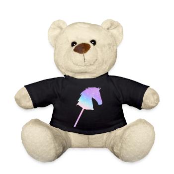 Hobby Horse Girl Hobbyhorsing Steckenpferd Mädchen - Teddy - Schwarz - Vorne