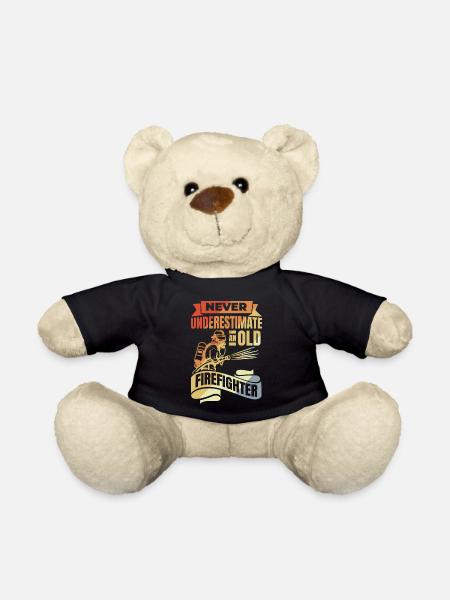Unterschätze nie alte Feuerwehrmänner - Teddy - Schwarz